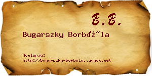 Bugarszky Borbála névjegykártya