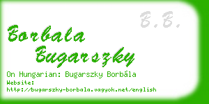 borbala bugarszky business card