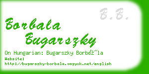 borbala bugarszky business card